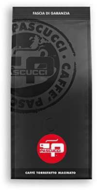 Caffè Pascucci - Caffe macinato Per Moka Caffettiera Napoletana Miscela Blend Mocha Tostatura Chiara Caffe In Polvere 250 g Pacchetto Salva Aroma