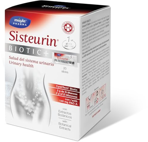 Sisteurin Biotic+ 20 Sticks |2000 mg de D-Manosa | CystiTech® Biotic| PAC-A | enfoque triple único actuando a nivel intestinal, vaginal y urinario | 1 toma al día.