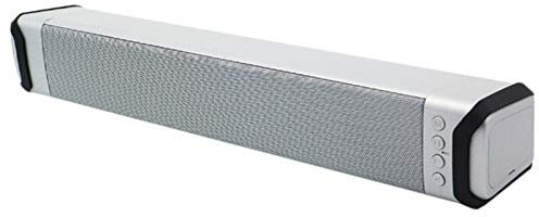 LXLTLB Mini Barra de Sonido Bluetooth 4.2 para TV/PC 2.1 Canales, Mini Soundbar Portátil Inalámbrico, Altavoces Barra de Sonido PC, Soporte Conexiones de Ópticos/USB/AUX,Blanco