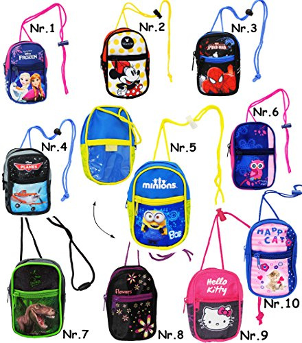 alles-meine.de GmbH Geldbörse/Brustbeutel/Handytasche - süße Katze - Geldbeutel - Geld Handy Geldtasche - Portemonnaie für Kinder - Kätzchen/Blume - rosa - Mädchen - fü..