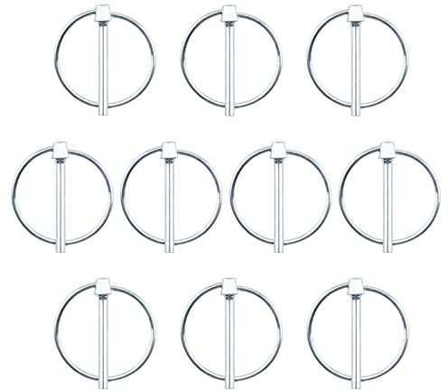 INCREWAY Lynch Pin, 10 perni di bloccaggio per rimorchio in acciaio al carbonio, diametro 4,5 mm, perni di fissaggio per pista e fattoria