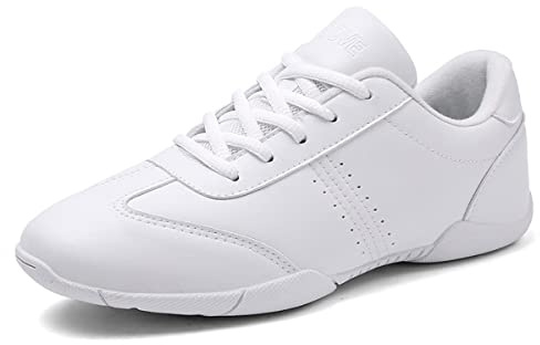 Cheerleading Schuhe Weiß Damen Dance Sneaker Training Jazz Yoga Tanzschuhe Gymnastik Sportschuhe für Damen Mädchen