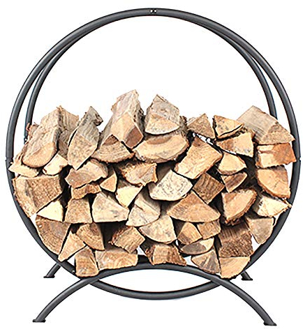 26-Zoll-Rundhalterungen für Brennholz für den Innen- und Außenbereich, Aufbewahrungsständer für Anzündholz aus Metall, Zubehör für Kamin, Herd und Feuerstelle, 72 cm hoch