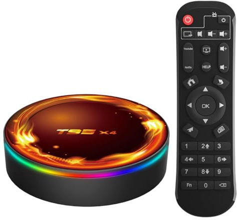 CHROX Android 11.0 TV Box,T95 X4 Set Top Box 4GB RAM 64GB ROM S905W4 Quad Core CPU Mali-G31 MP2 GPU H.265 Decoding 2.4G/5G Wifi 100M DLAN Smart TV Box,4GB+64GB