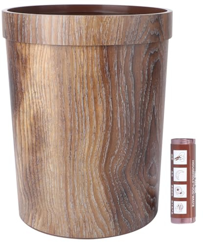 HOMSFOU Ornement Corbeille à cartes en bois Panier à cartes en bois Jetons à cartes en bois pour collection différenciée salle de bain cuisine marron 10L osier