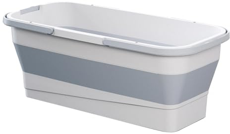 Generic Folding Bucket, Large Capacity Rectangle Mop Folding Bucket