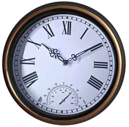 ZYKEJJDDAK Orologio da parete con display digitale da 30,5 cm, per interni ed esterni, decorazione da giardino