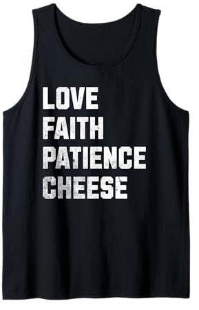 Love Faith Patience Fromage râpé au parmesan drôle Débardeur