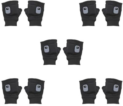 Juego de 5 guantes recargables con calefacción de 360 grados. Disfruta de la calidez en todas partes Go, guantes calefactables recargables de 360 grados, color negro eléctrico
