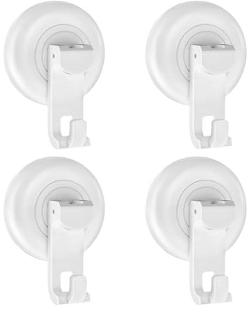 Zuasdvnk Crochets d'aspiration, crochets d'aspiration de douche,Crochets d'aspiration pour la paroi de la douche - Piège de serviette sans filet amovible 4x, Accessoires de salle de bain Porte-clés