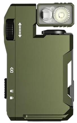 Tuoservo Lampe de poche plate rechargeable ED-C, lampe de poche portable, puissante 400 lumens, design plat portable pour le camping, la randonnée et les urgences à la maison