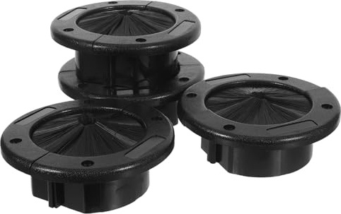 VILLFUL 4 Piezas Caja De Cableado Retardante De Llama Pasacables Con Cepillo Ojal De Alambre Retardante De Fuego Sello De Cepillo De Entrada De Cable Black