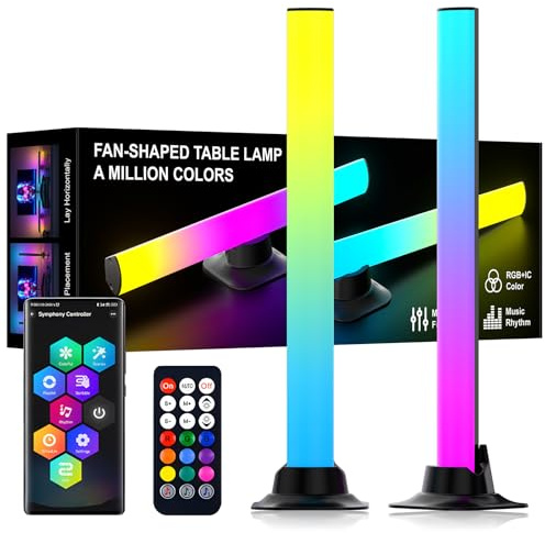 AURORIONCG Barras de Luz LED RGBIC 32 cm para TV y Monitor, Retroiluminación 300°, Control por App y Sincronización Musical, Luz Ambiente para Escritorio Gaming