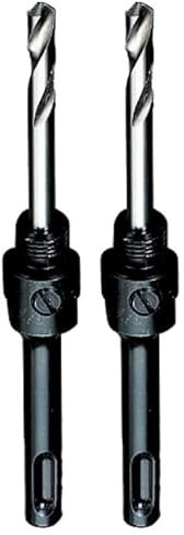 Starrett A1-1E Hole Saws Arbor - SDS-PLUS Shank 8.75mm Hex Arbor For 14-30mm Holesaws with Extra Length HSS Pilot Drill Bit - Quick Change Mandrel (Pack of 2)