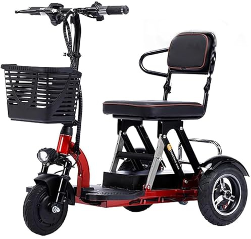 Scooter Leggeri per Anziani Scooter da Viaggio con Caricabatterie, Scooter Elettrico per Disabili Pieghevole, per Anziani e Disabili