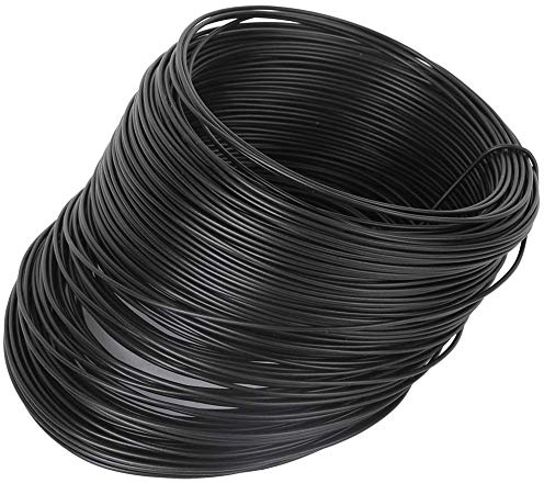Yechiry Fascetta Fermacavi in ​​filo di Ferro Zincato da 0,55 Mm per Prodotti Elettronici da Giardinaggio Bonsai Nera 100 Metri