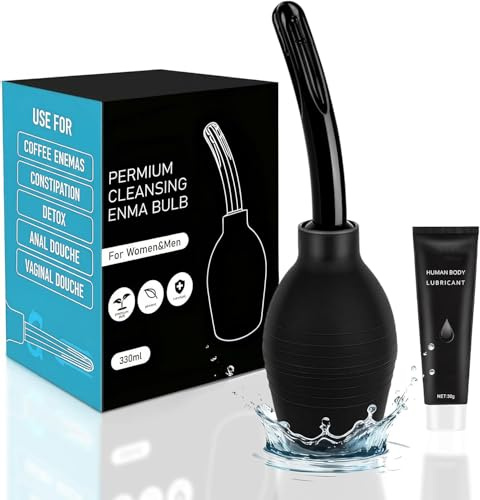 Einlauf zur darmreinigung,Po Dusche Irrigator darmspülung 310ML • Intimdusche zur Analdusche und Vaginaldusche für herr&frau(Schwarz)