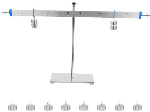 DOITOOL Règle de Levier 50 Cm en Alliage D'aluminium 10 Crochets Poids, Kit Pédagogique pour Démonstration Équilibre Physique, Outil Éducatif Mathématiques Scolaires et Expérimentations