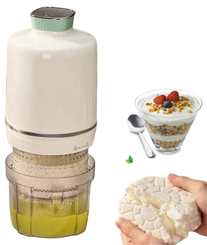 Colino Elettrico Per Yogurt, Yogurtiera E Formaggiera Da 1000 Ml, Separatore Del Siero Con 3 Modalità, Sacchetto Filtrante Ultra Fine Da 450 Mesh, Filtro Per Yogurt Fatto In Casa A Freddo Per Yogurt