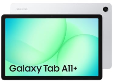 Samsung Galaxy Tab A11+ con Book Cover Black, Tablet Android, WiFi, 6GB RAM, 128GB, 11.0 90Hz Display, Silver [Versione Italiana]
