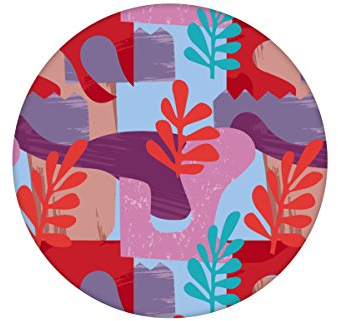 Gräflich Münster'sche Manufaktur moderne rosa grafische Tapete Exotic Leaf im Retro Stil der 70er passt zu Scala Wandfarben, Trend Wanddeko, GMM Tapete als Wände (H: 3m B: 46,5cm)