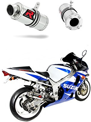 DOMINATOR GSXR 750 K1-K5 Marmitta Racing GP I Bolt-on Exhaust Terminale di Scarico Silenziatore 2001 2002 2003 2004 2005