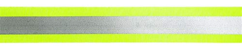 Jajasio Reflektorband 20mm breit zum Aufnähen in 6 Farben gelb-silber 05 Meter. Reflektierendes Band, Leuchtband