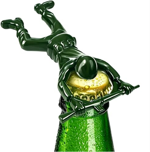 Green Army Man Bottle Opener, Green Army Beer Bottle Opener for Men, Soldier Bottle Opener for Father's Day Birthday Anniversaries Gift for Veterans Husband Grandpa Boyfriend