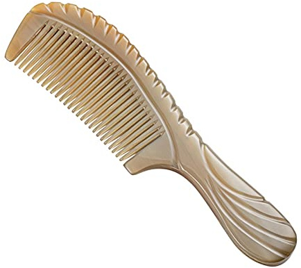 Naturelle Peigne En Corne, Peigne De Massage Antistatique, Peigne à Manche Rond Peigne Démêlant Multi-spécifications Pour La Plupart Des Types De Cheveux (length 18cm)