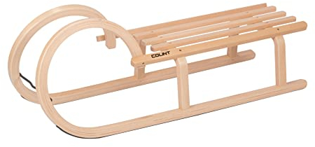 COLINT - Trineo de madera con cuernos (100 cm, certificado TÜV)