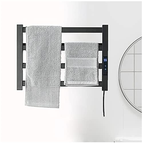 VVLXRIC Scaldasalviette Elettrico Basso Consumo, con Display Timer/Fahrenheit Scaldasalviette Bagno Design, Stendino Termoarredo Bagno,470x300mm