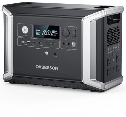 Dabbsson DBS2300 Generador Solar Portatil Electrico - Estacion de Energia con Batería 2330Wh LiFePO4 Semi-Solid State EV Ampliable 8330Wh - 2200W CA (3000W P-Boost) - Ideal para Camping y Emergencias