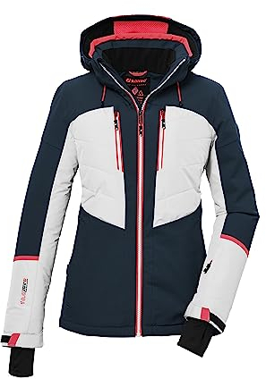 killtec Damen Skijacke/Funktionsjacke mit abzippbarer Kapuze und Schneefang KSW 87 WMN SKI JCKT, petrol, 44, 39750-000