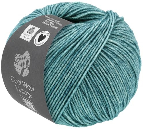 LANA GROSSA Cool Wool Vintage | Merinoklassiker mit Ton-in-Ton Farbeffekt | Handstrickgarn aus 100% Schurwolle (Merino extrafein) | 50g Wolle zum Stricken & Häkeln | 160m Garn FB 7367