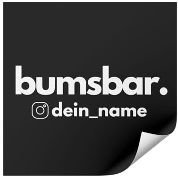 dalerno 50x BUMSBAR. Sticker Aufkleber Saufen Mallorca Lustiger Aufkleber witzig Party Alkohol Feiern Goldstrand Junggesellen-Abschied Bier Insta Name