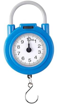 Sharplace Federwaage Hakenwaage Koffer Waage 10 kg Waage Haushalt Reise Mini-Pointer Haken Feder Hängewaage, Blau
