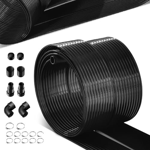 RELAX4LIFE 2 Panneaux Solaires 600x75 CM, Chauffage Solaire Piscine en PE Résistant aux UV, Tapis Solaire Piscine ECO avec Accessoires, Absorption Efficace de Chaleur, pour Piscine Hors-Sol Enterrée