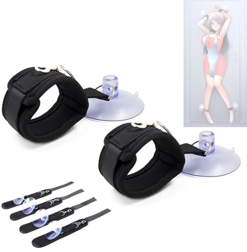 Seckoe Handschellen Fußfesseln mit Saugnapf,für Wände und Böden,BDSMs Spielzeug Hart,Bondageset Fessel Set,Fesseln Sex Set,SM Sexspielzeug Extreme Paare (Handschellen 1 Paar + Fußfesseln 1 Paar)