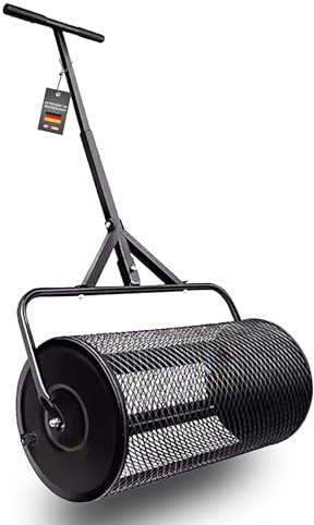 Grafner Épandeur de compost - Largeur : 60 cm - Construction robuste - Remplissage facile - Porte grillagée avec fermetures latérales - Idéal pour le compost, l'engrais, la tourbe, la pelouse et