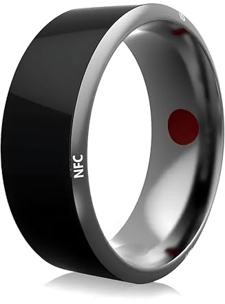 Anillo Inteligente NFC, Anillo Digital Universal para Dedo, Chip NFC ultrasensible Incorporado, Intercambio de Datos sin Cargo Anillo Inteligente NFC Multifuncional Universal para teléfono móvil 11#