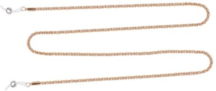 COLLBATH Modische Brillenkette aus Metall Legierung mit Maisartiger Textur Rutschfeste Sonnenbrillenkette für Damen Nackenband Universeller Brillenhalter für Alltag und Reisen