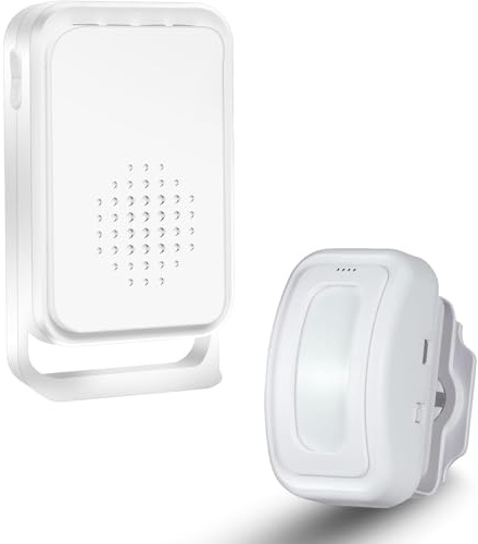 Wireless Doorbell PIR Store Shop Entry Welcome Motion Sensor Infrared Detector Induction Alarm Door Bell for Business When Entering, Mailbox Alert, Caregiver Reminder for Elderly, Vibration