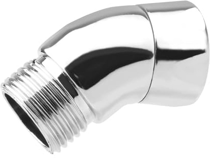 Gosknor Connecteur Pommeau de Douche, Adaptateur Tête de Douche en Cuivre Massif à 135 Degrés Adaptateur D'angle Pivotant Raccord Flexible pour Douches Main et Fixes Salle Bain