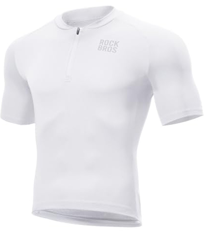 ROCKBROS Herren Radtrikot Kurzarm Fahrradtrikot Rennradtrikot Atmungsaktiv Radbekleidung Schnell trocknend für Rennrad Mountainbike Radfahren
