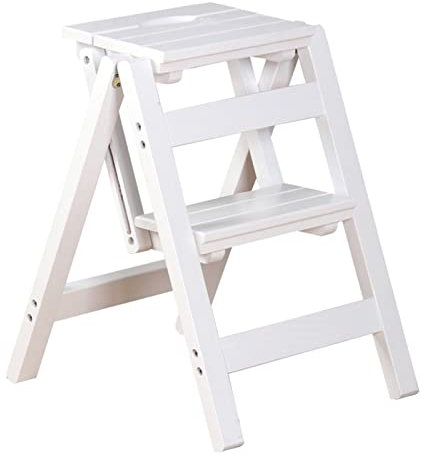 DONGGANSHI Sedia a scaletta in Legno per Uso Domestico, 2 gradini, sgabelli, Sedia a scaletta Portatile Pieghevole da Cucina, Sedia a scaletta combinata, Multifunzione, Sicurezza Domestica, m