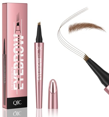 Lápiz de Cejas Waterproof, Eyebrow Pencil de Precisión, Fácil de Usar, Color Natural y Cruelty-Free para Cejas 3D Perfectas (02 Dark Brown)