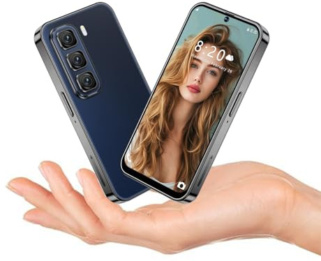 PrzTIk mini Smartphone for Kids, 4.0 Inch HD Screen, 16GB ROM (Expansion up to128GB), 2600mAh Large Battery, Face Recognition Android 10.0 Mobile Phone (Hot50mini-Black)