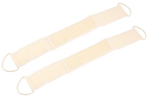 FONDOTIN 2 Stück Peeling Duschbürsten aus Gewebe mit Rückenschrubber Gurt zur Massage und Durchblutung für Bad und Dusche Zufällige Farbe
