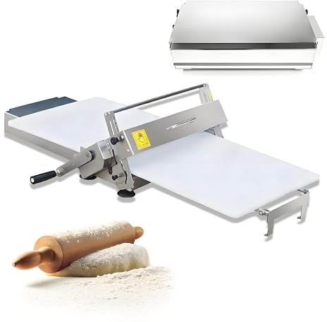 Rodillo de masa de grosor ajustable, máquina laminadora plegable con tabla de laminado. Máquina manual para fondant de sobremesa, ideal para hacer masa de hojaldre. Model300