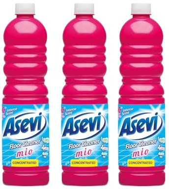 Asevi Concentrated Floor Cleaner Liquid Mio Scent – Fresh and Powerful Cleaning for Laminate, Stone and Hard Surfaces – Multipack 3 x 1L Bottles